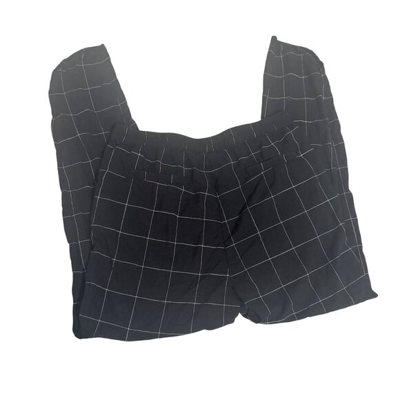 Marine Layer Womens Black & White Grid Check Tapered Pants size Small - Picture 12 of 14